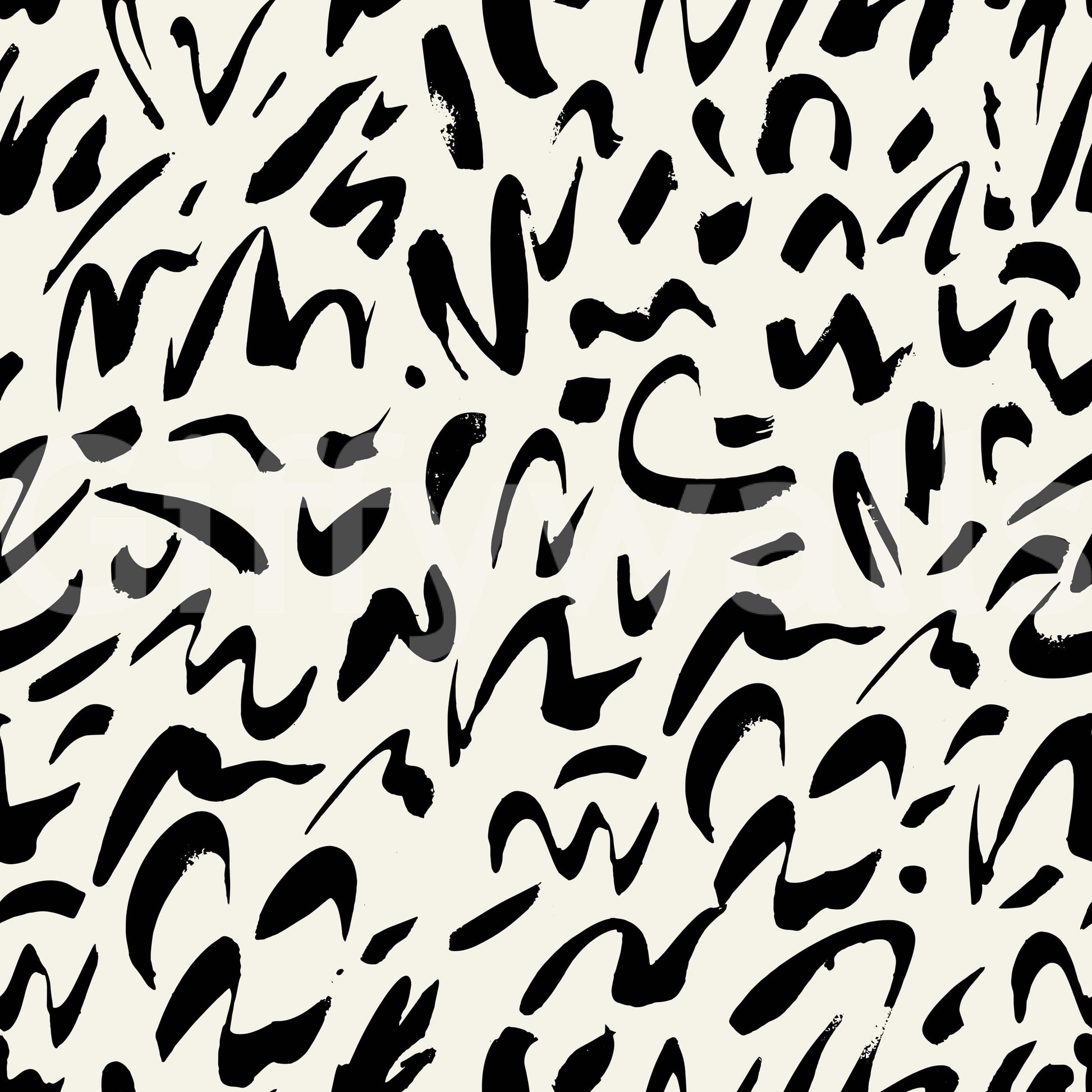 A seamless pattern of doodles on a wall

