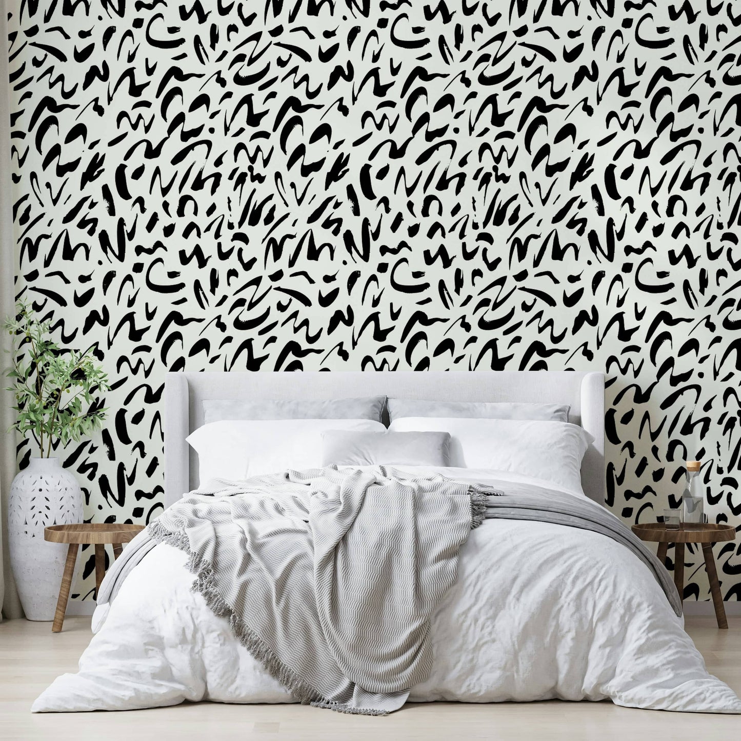 High-quality image of the brush doodle wallpaper

