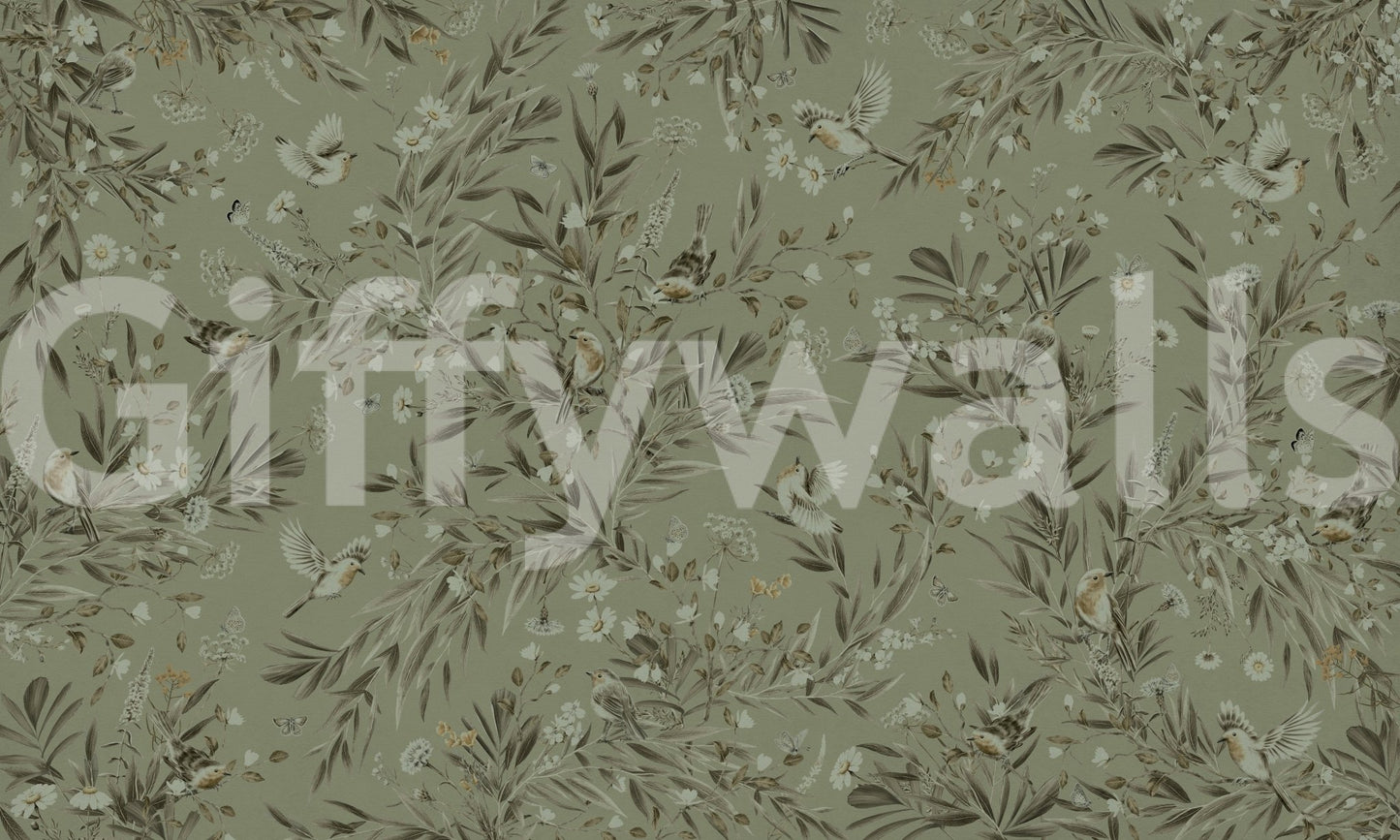 Botanica Avairy :  Nature Inspired Wall Mural