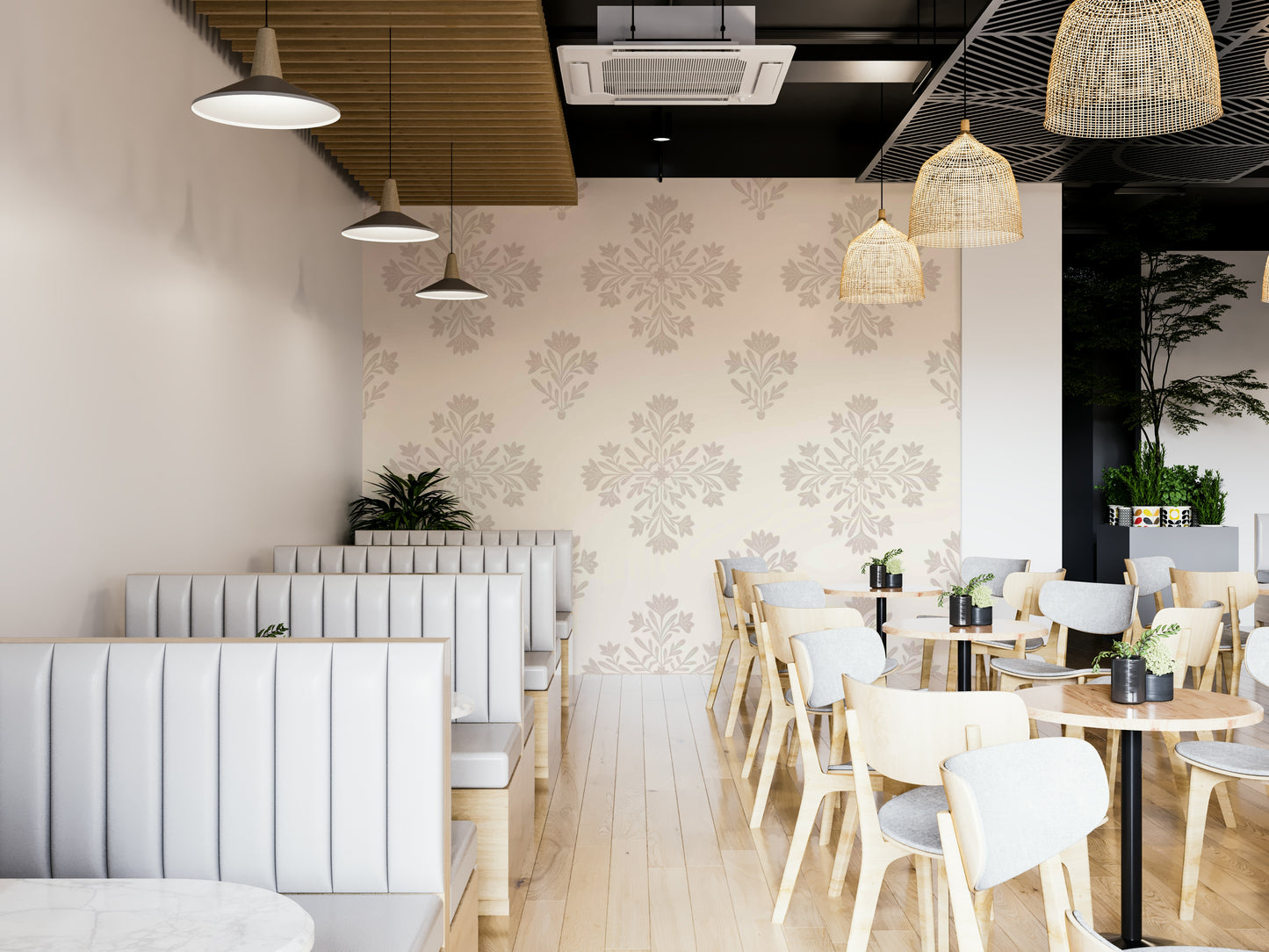 Luxurious damask wallpaper

