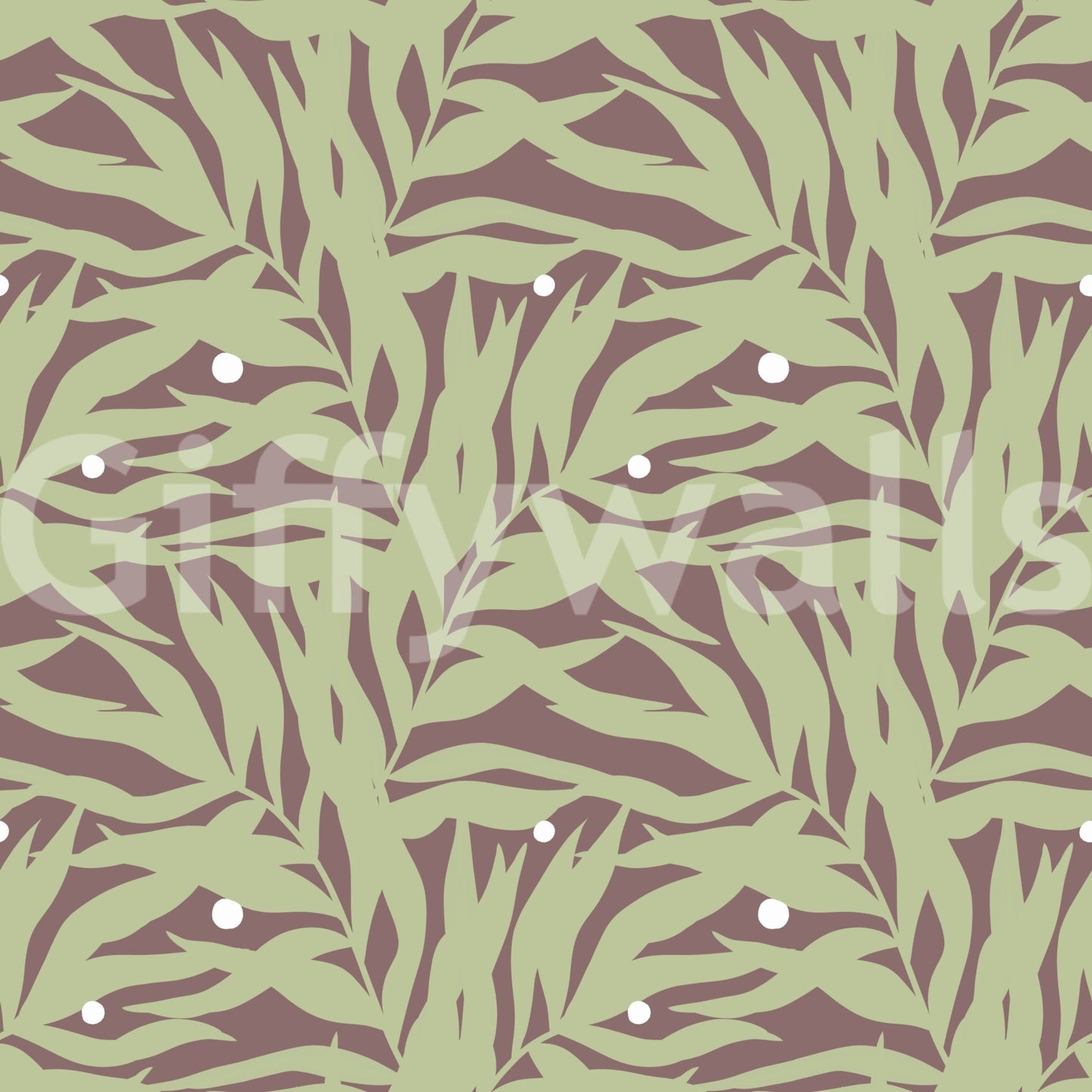 Botanical Echo Scattered Leaves Wallpaper⁠