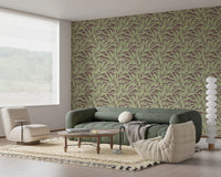 Botanical Echo Scattered Leaves Wallpaper⁠