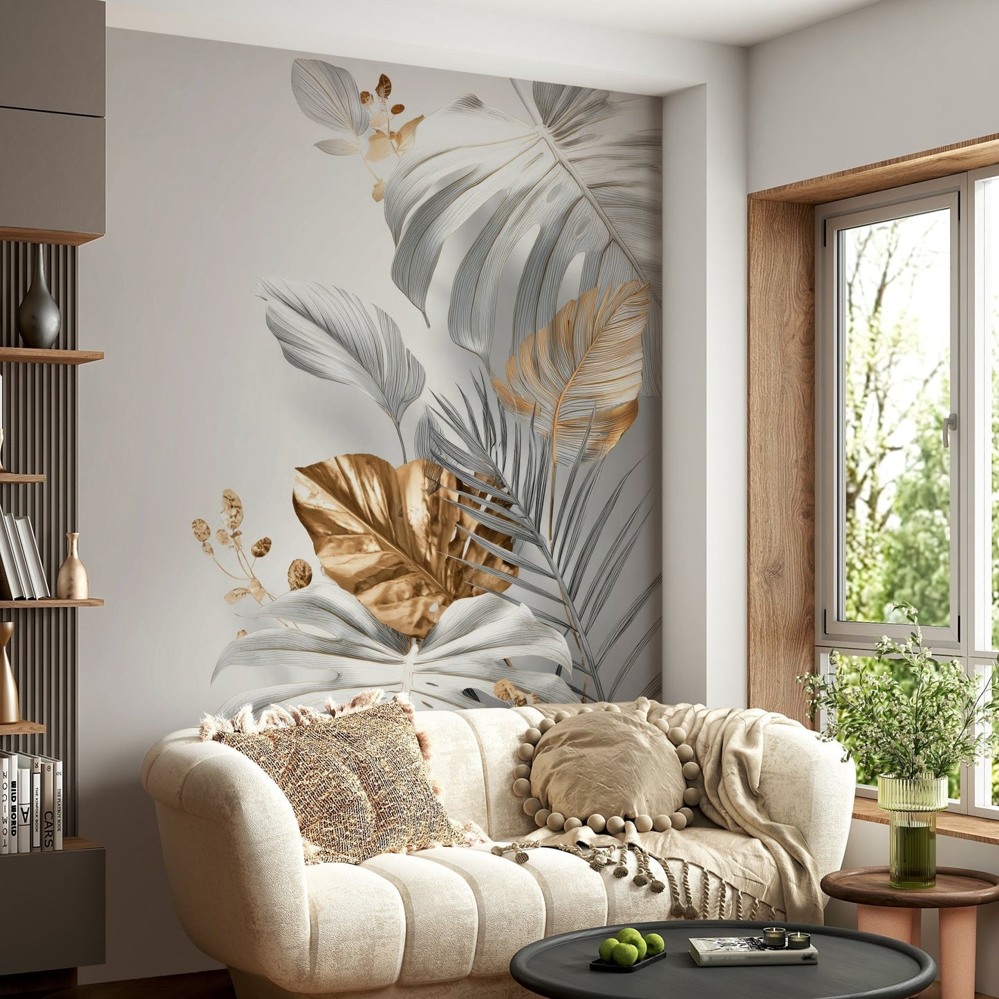 Nature-inspired wall mural for timeless interiors

