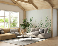 Realistic eucalyptus mural for home decor

