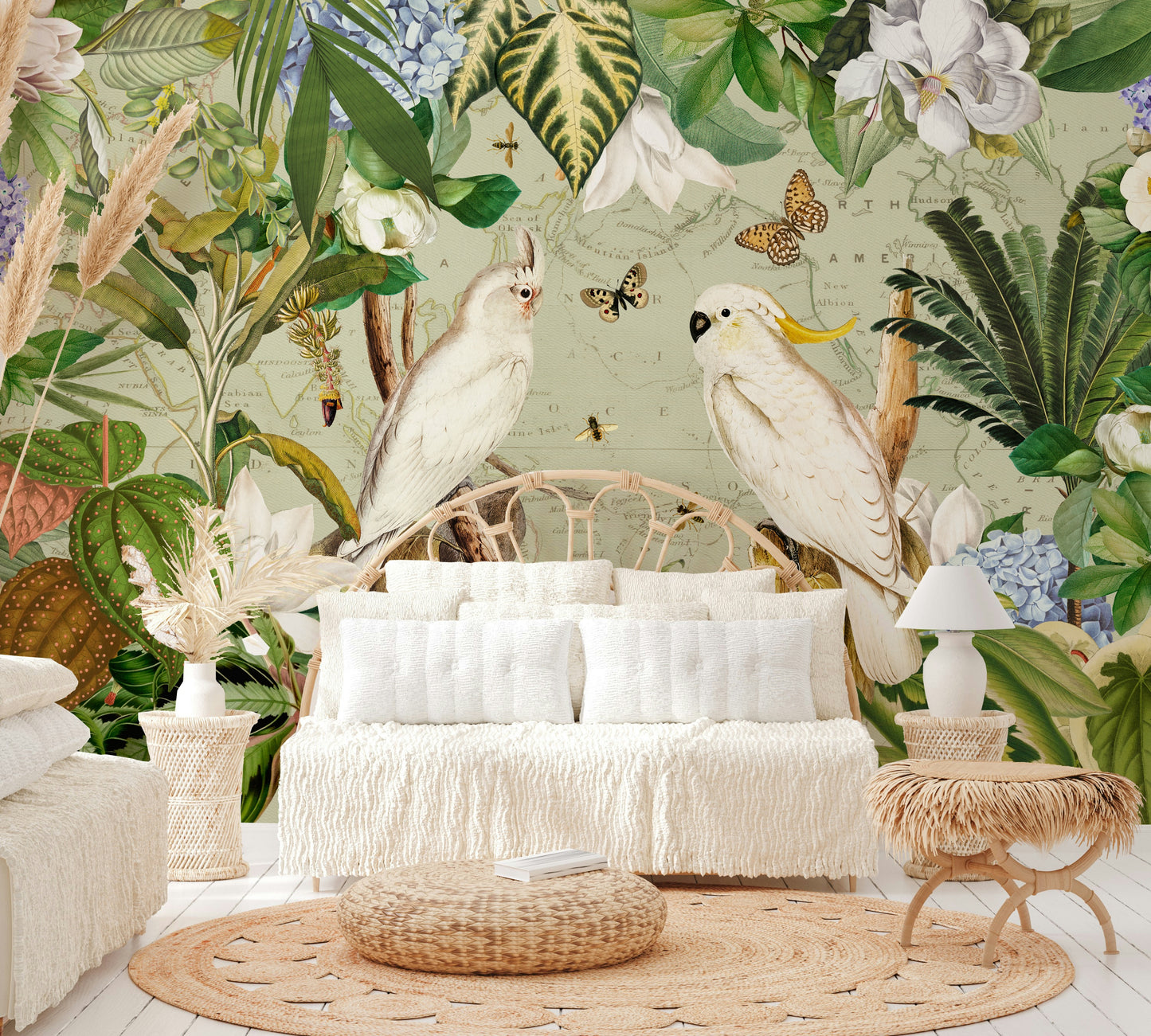 Lush nature wallpaper for playrooms

