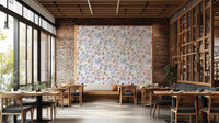 Wallpaper showcasing blooming vines and detailed natural elements.


