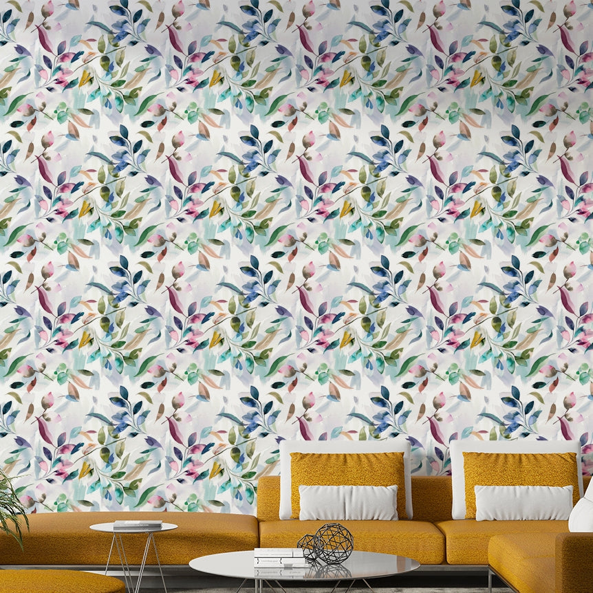 Tropical leaf design in botanical watercolor print

