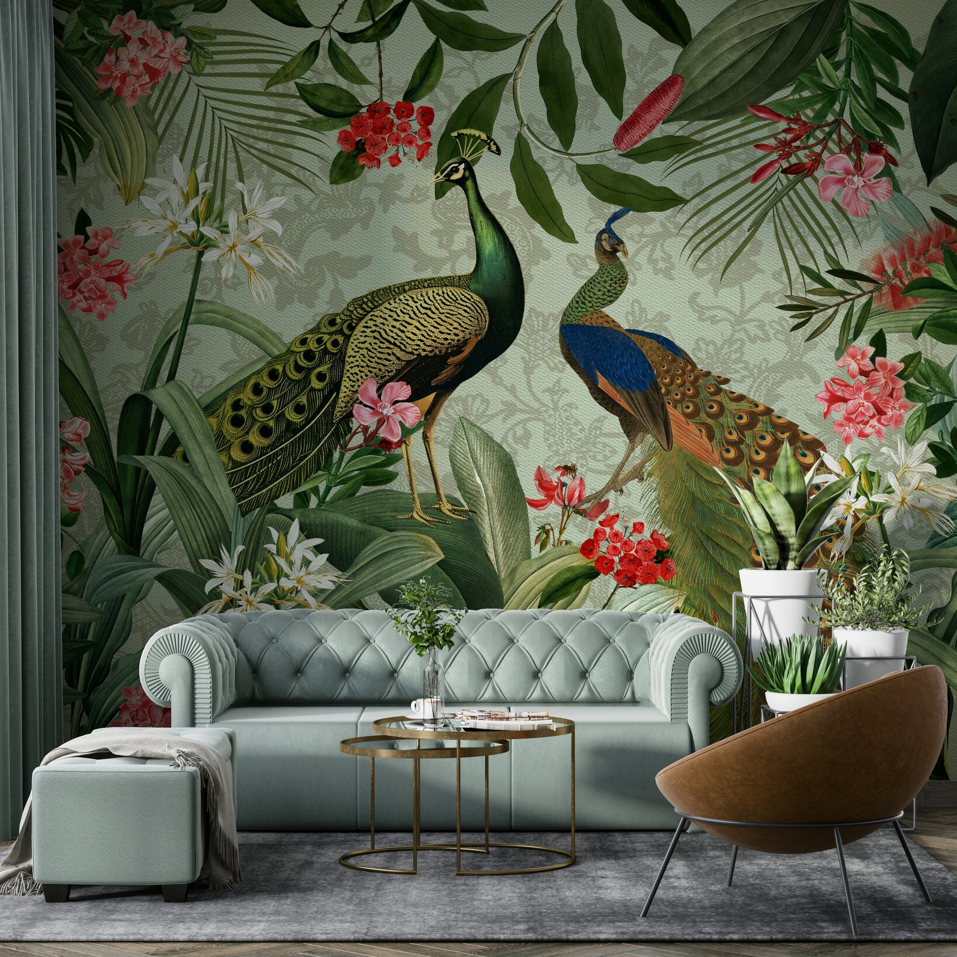 Regal wildlife wallpaper for interiors

