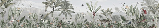 Green Forest Birds Wallpaper Wall Murals