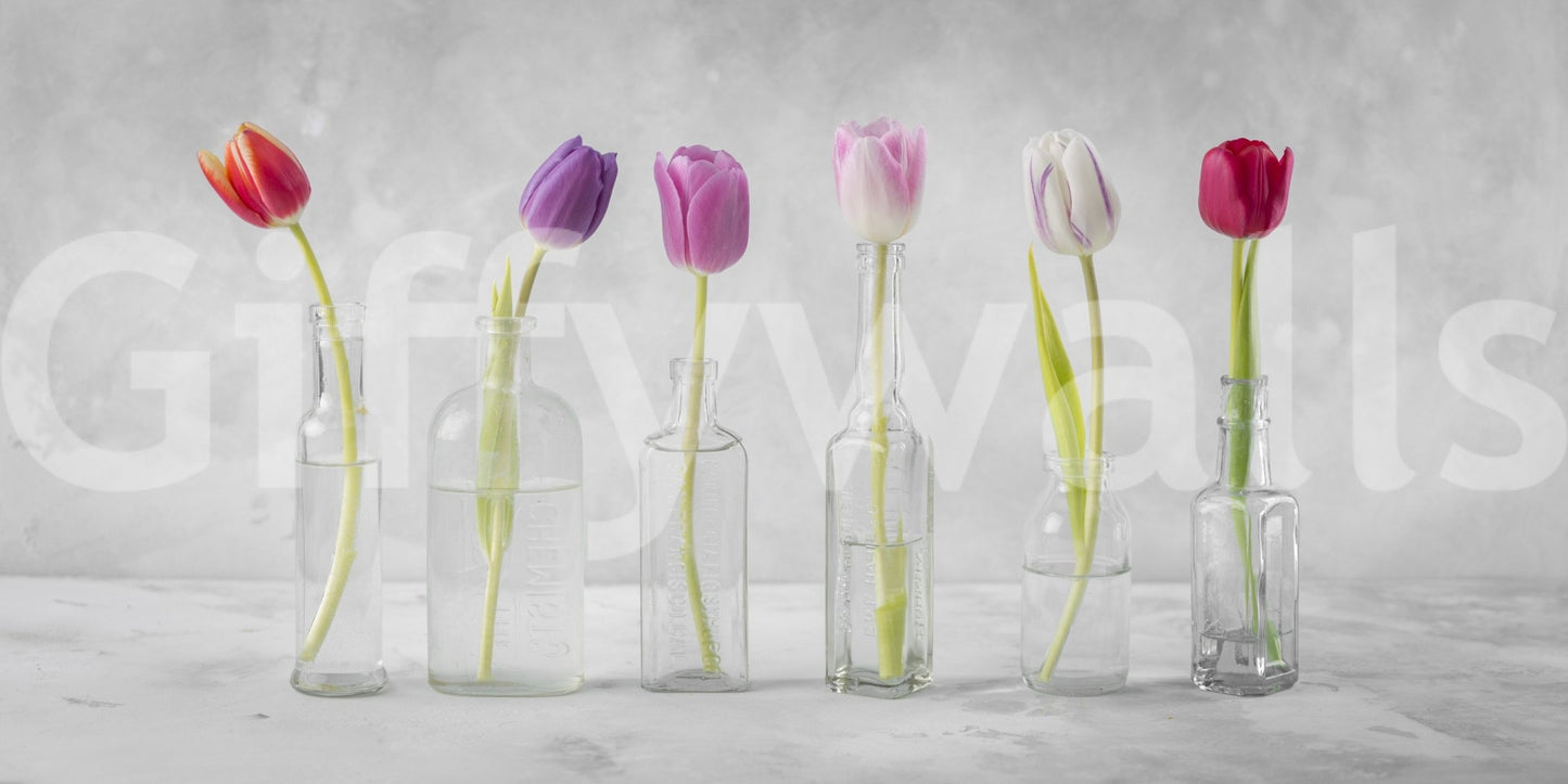 A view of the mural as the defining centerpiece of a stylish study or bedroom.

