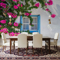 Bougainvillea by Blue Window Wall Mural