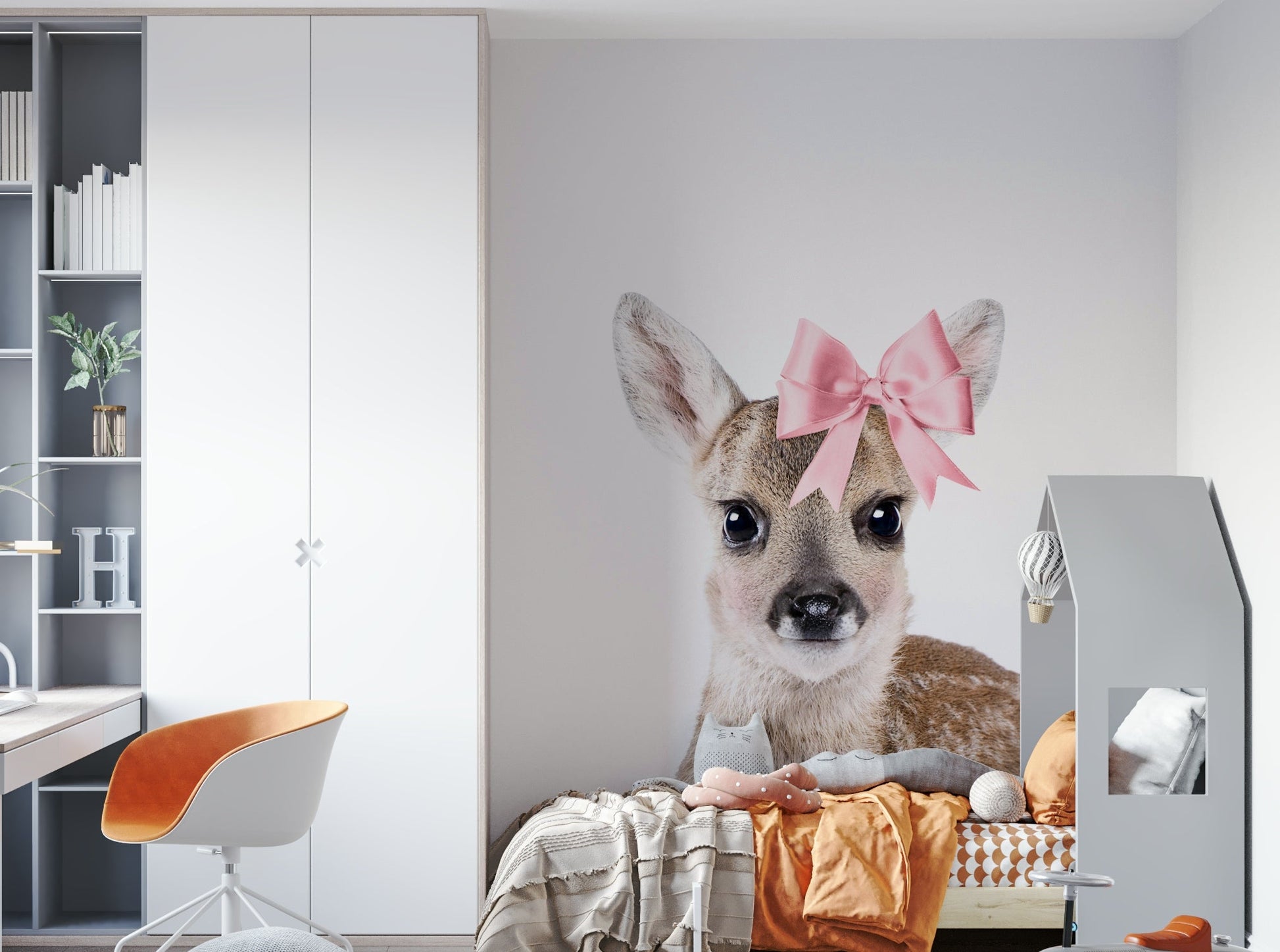 Adorable wall mural that suits a variety of room themes

