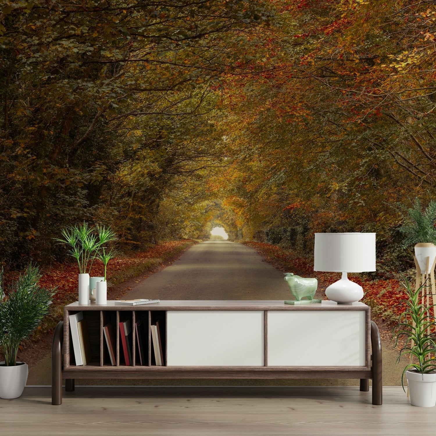 Suitable for a living room, study, or a nature-inspired, calming, or adventurous interior.
