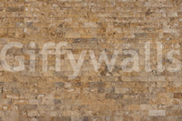 Brickwork Beauty wallpaper mural close-up showing the tan split-face stone brick pattern detail