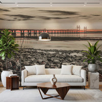 Bridge at Dusk Wall Mural