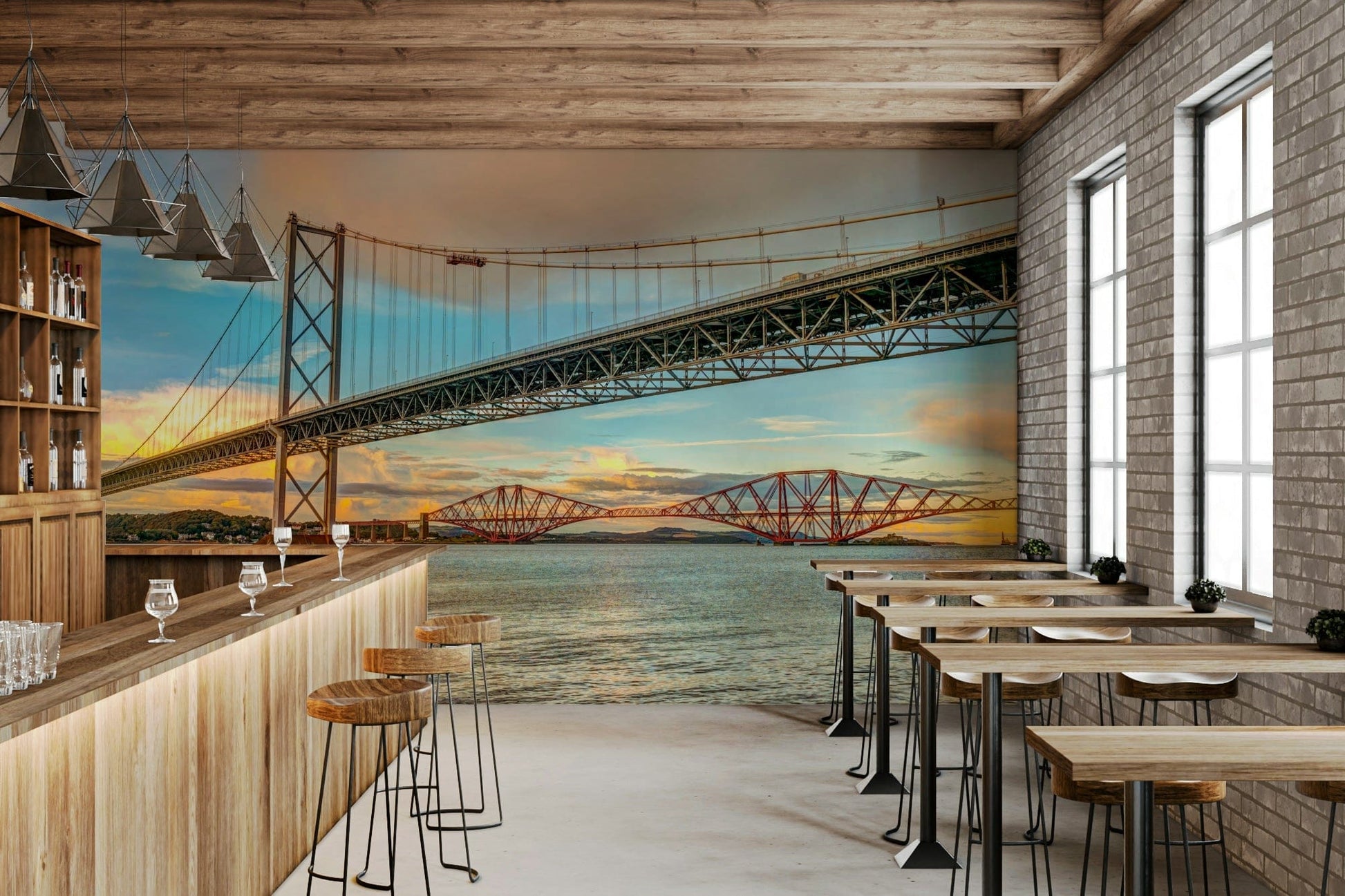 Grand Bridging Sky cantilever wallpaper for architectural theme