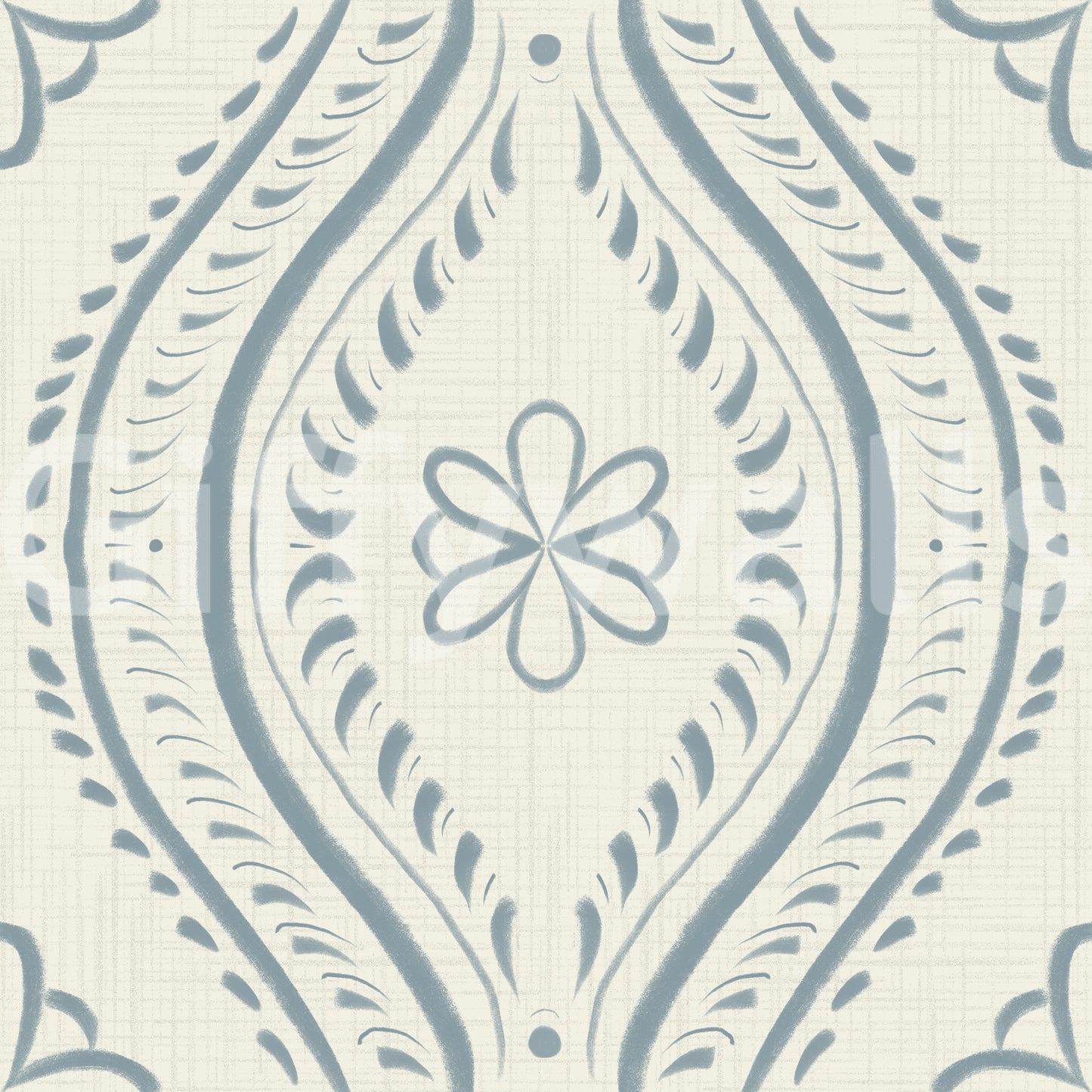 Subtle mural wallpaper in soft Arona palette

