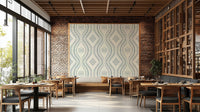 Elegant blue-grey wallpaper with faded detailing

