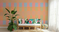 Minimal abstract geometry wall mural for bedroom
