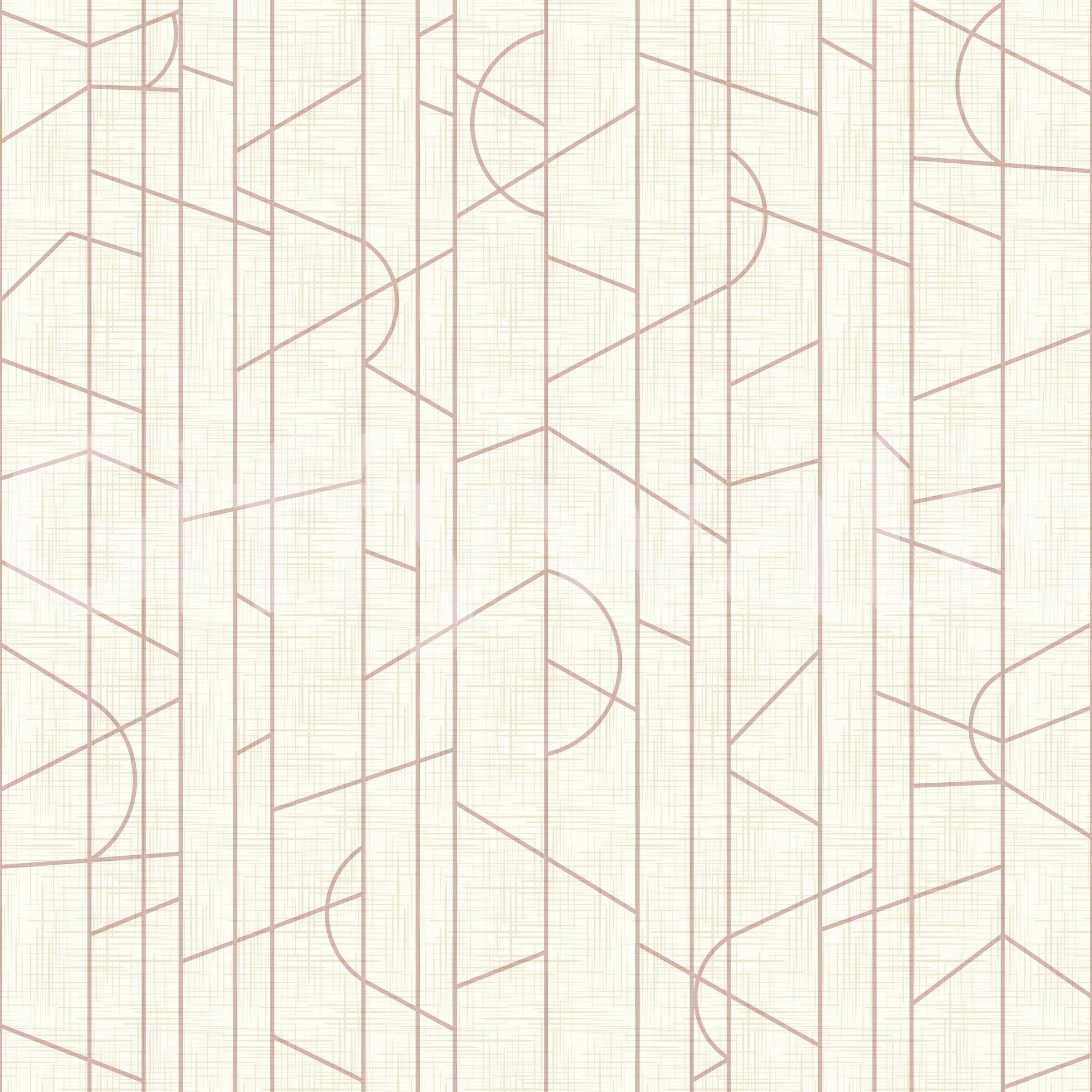 Modern wall mural in soft rose-pink palette

