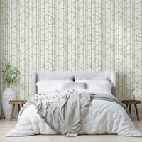 Bright rust mural for warm modern interiors

