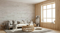 Rustic yet bright stone wall mural with layered textures for lofts, offices, or modern homes.