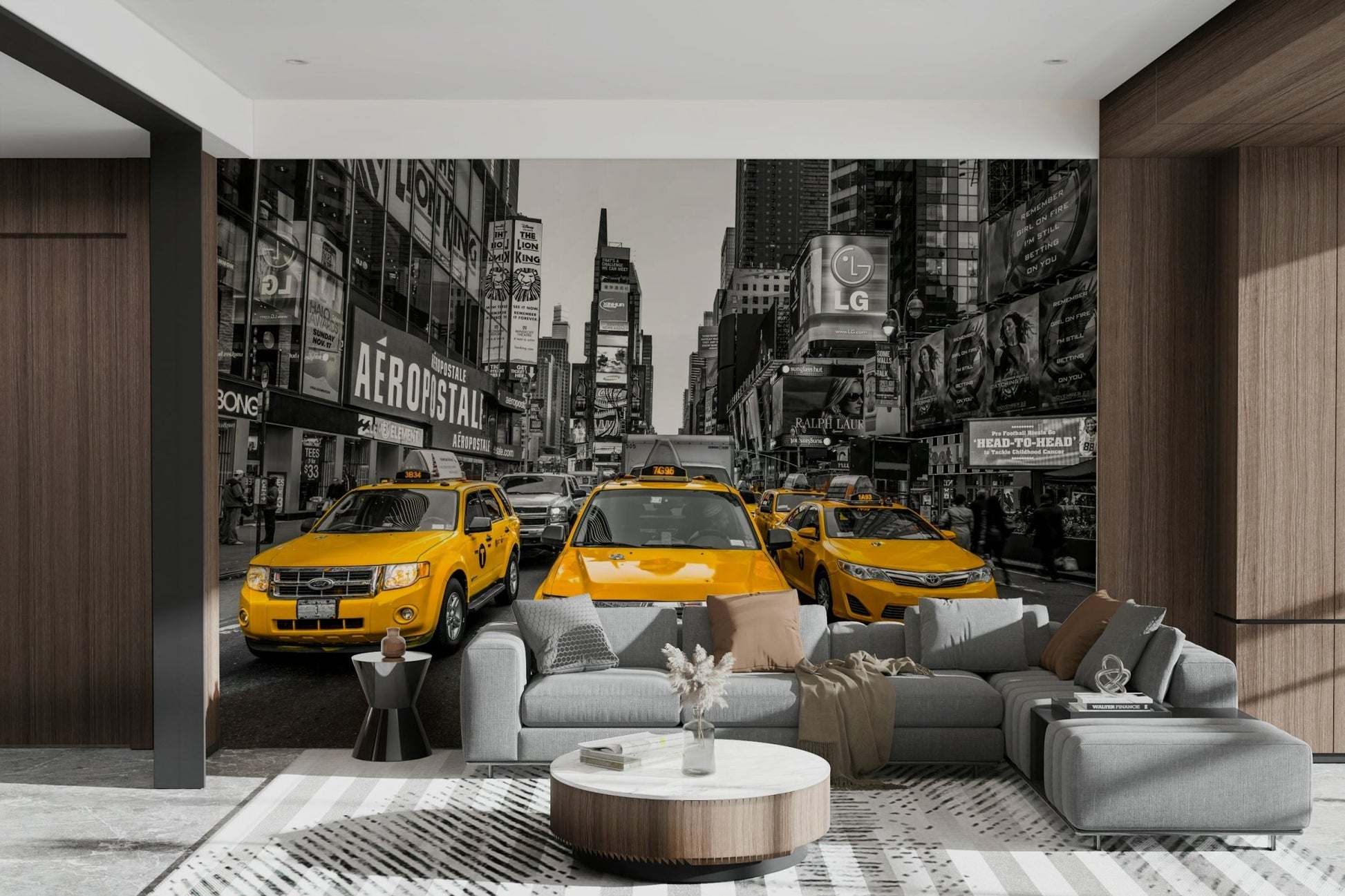 Ideal wallpaper for walls in modern living rooms or offices

