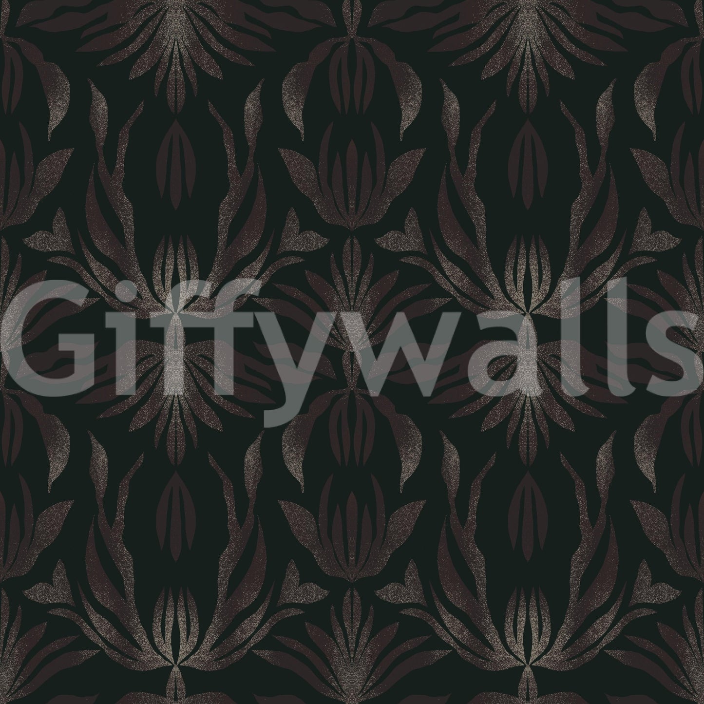 Bronze Floral Fantasy Wallpaper⁠