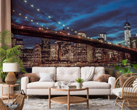 Brooklyn Bridge at Dusk Wall Mural