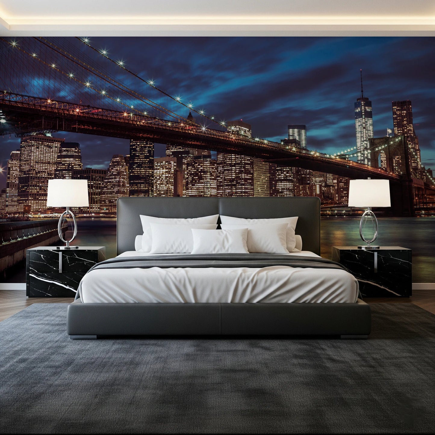 Brooklyn Bridge at Dusk Wall Mural