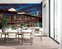 Brooklyn Bridge at Dusk Wall Mural