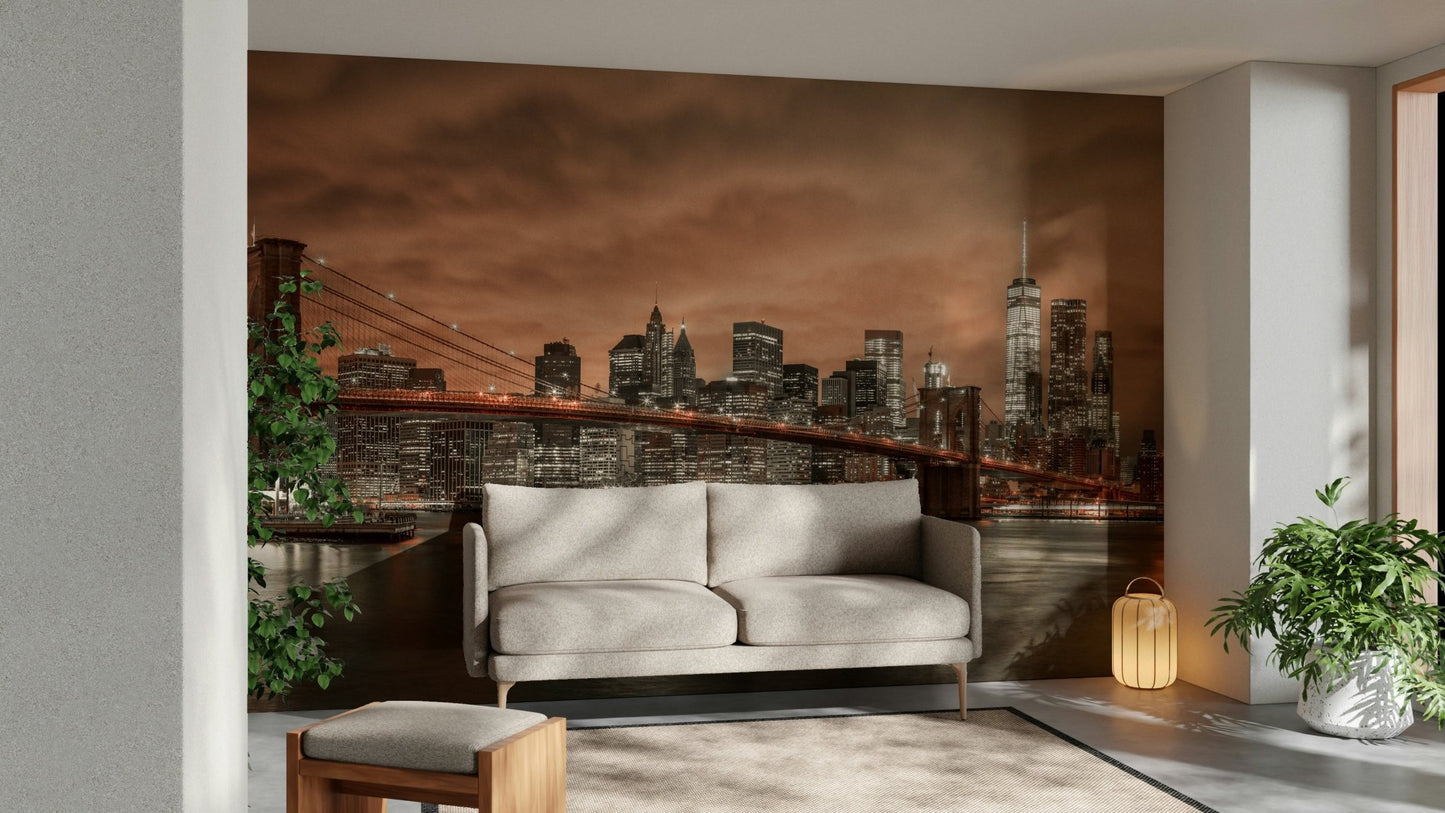 New York skyline at twilight wallpaper
