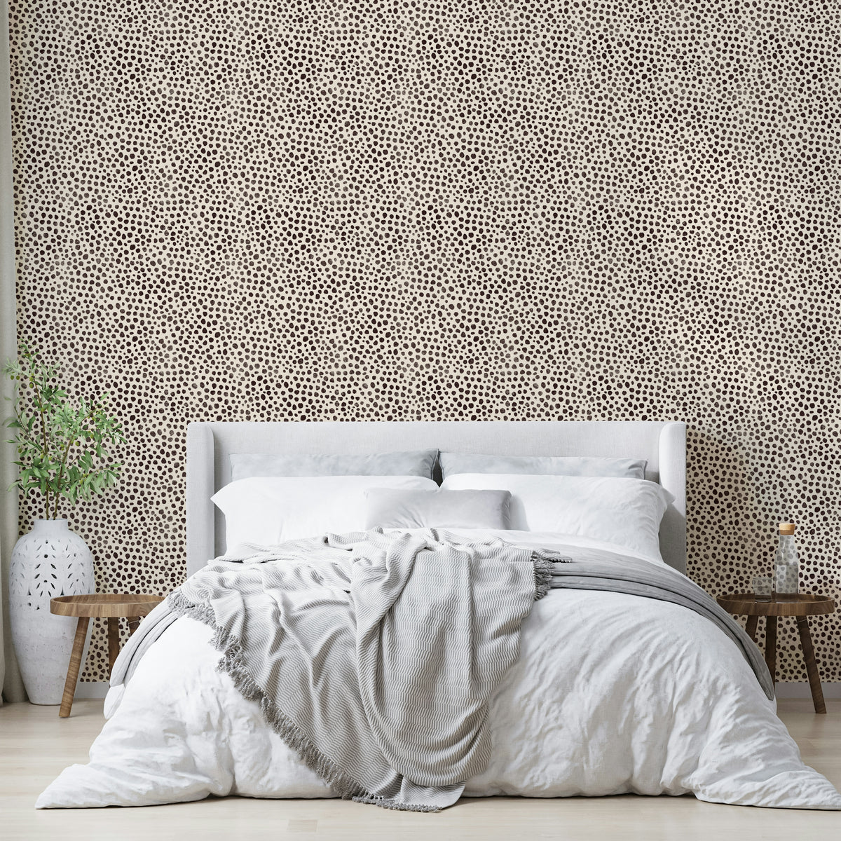 Exotic brown animal dot jewel jungle design for walls

