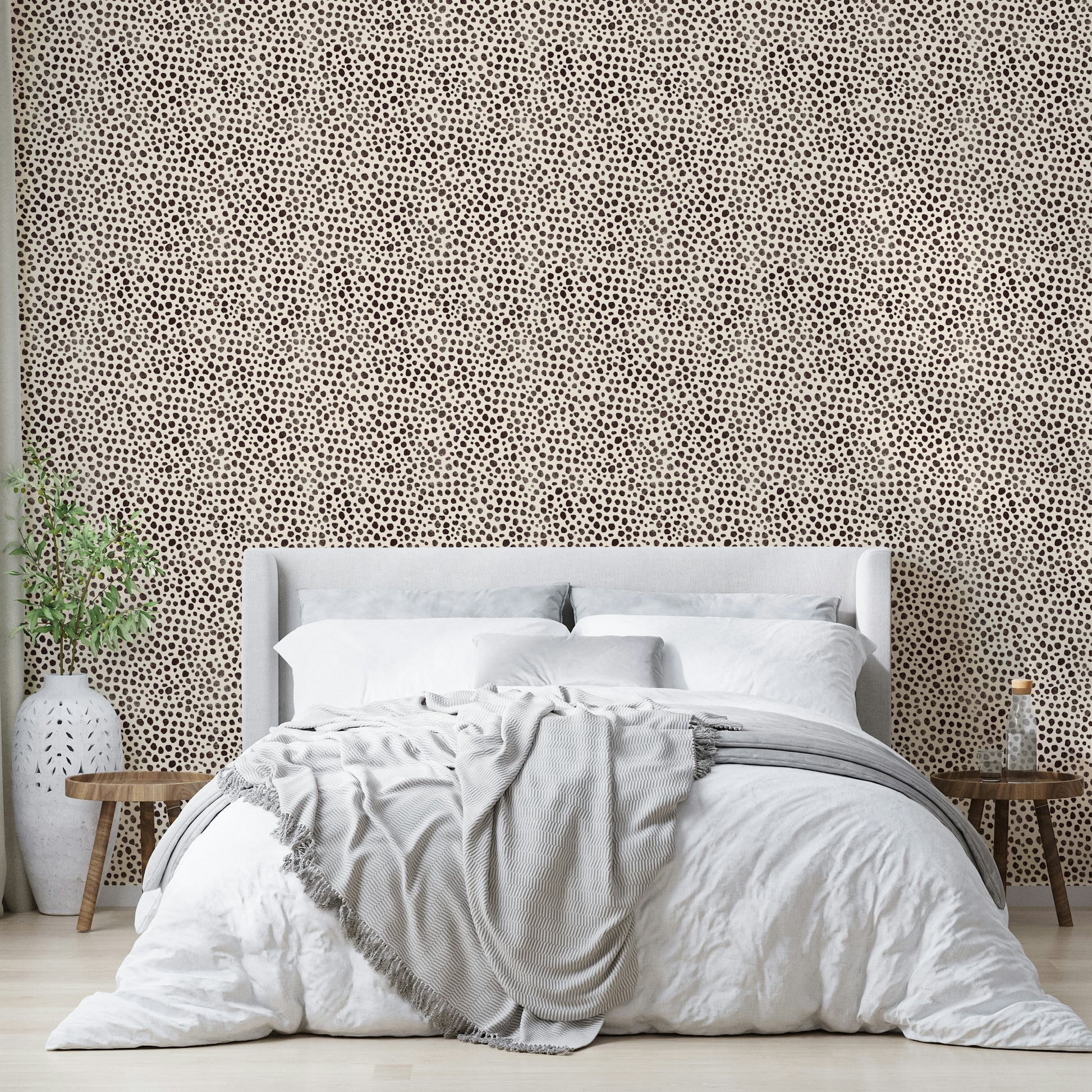 Exotic brown animal dot jewel jungle design for walls

