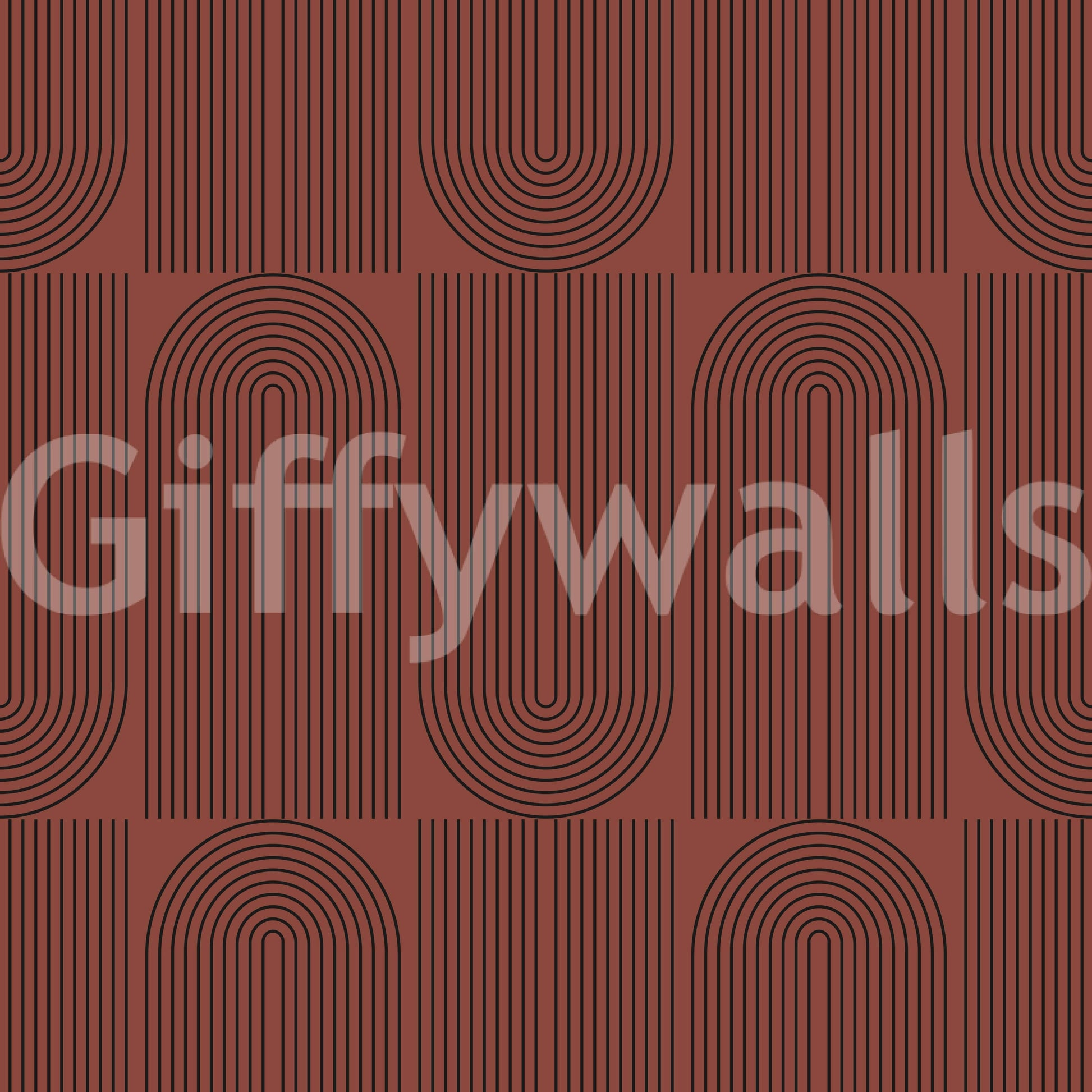 A seamless pattern of flowing lines on a wall

