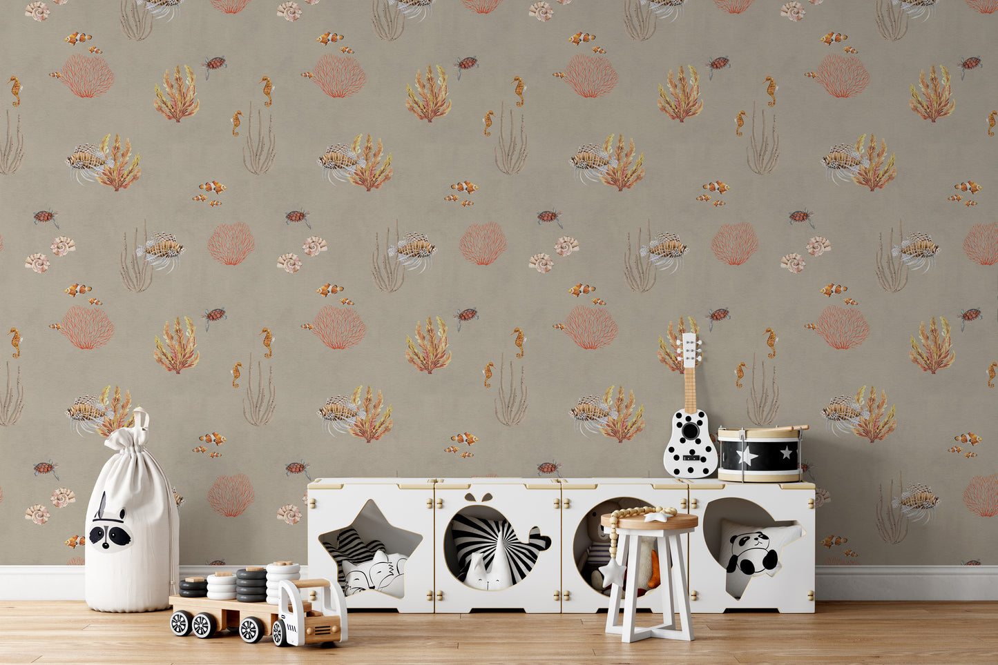 Brown Oceanic Wonders Wallpaper