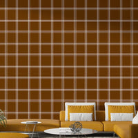 Terra Plaid elegant mural wallpaper

