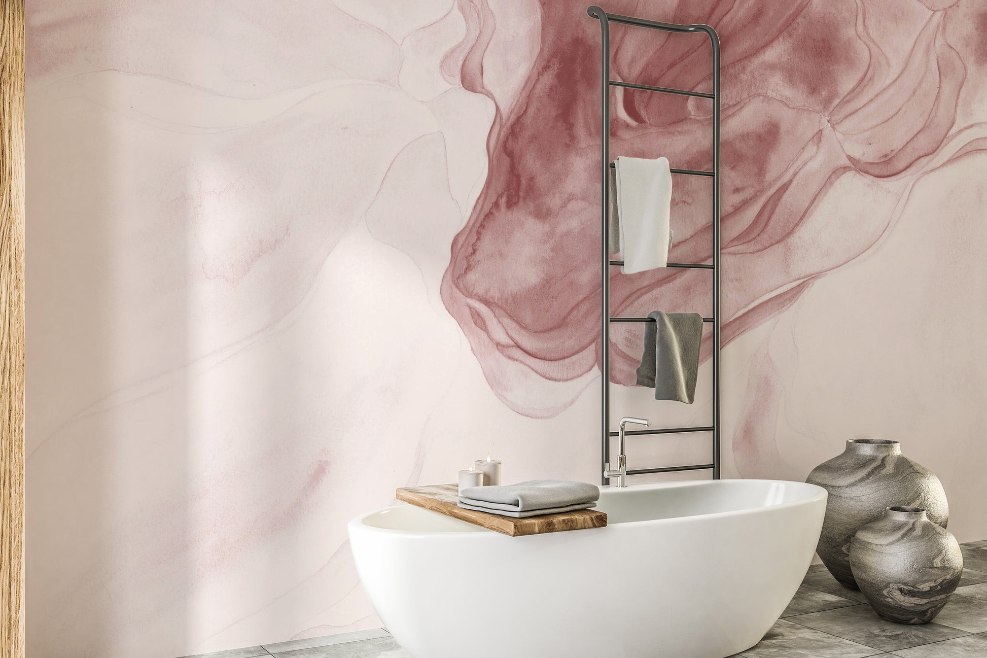 Textured brown abstract wallpaper with watercolor effect