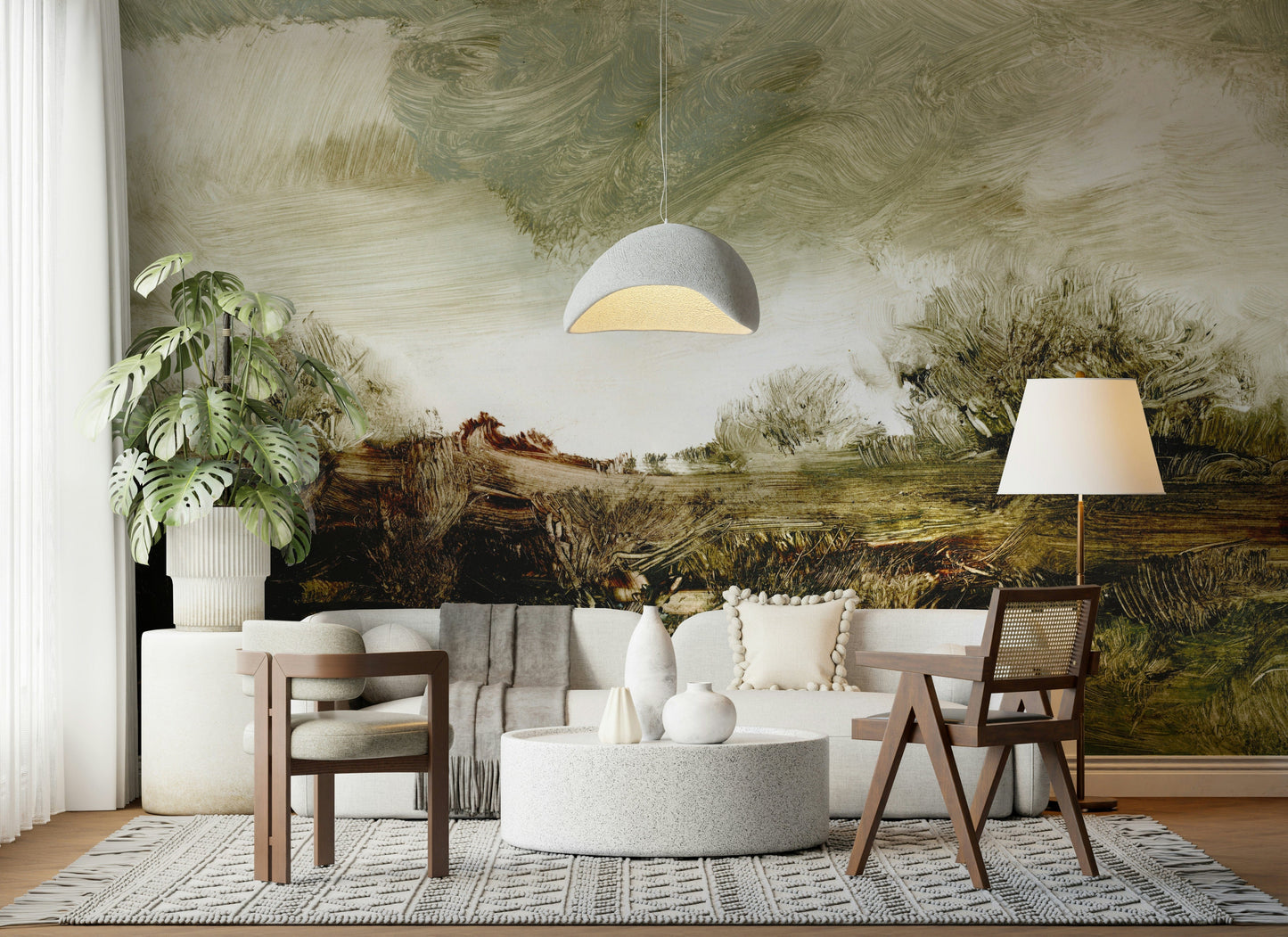 Brushstroke Landscape Wall Mural -2846863