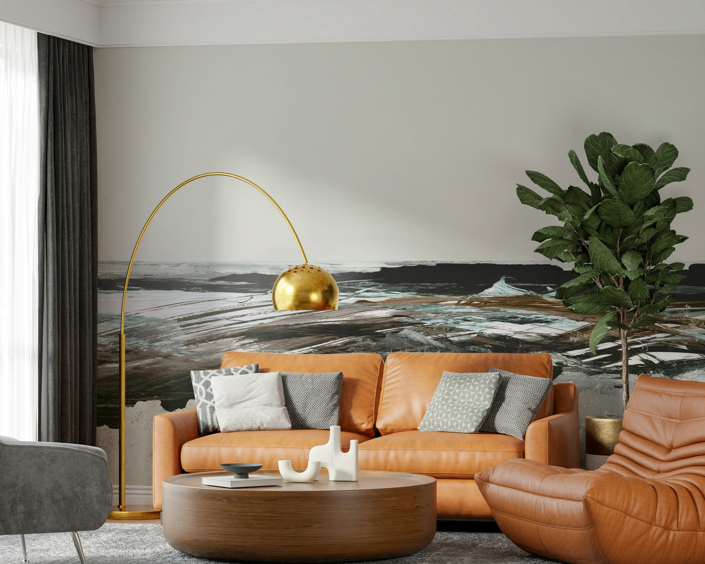 Brushstroke Shore Wall Mural -2861362