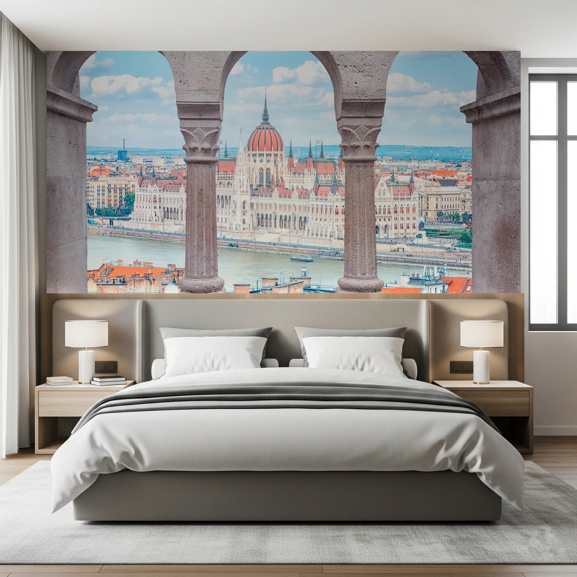 Budapest Vista Arches Wall Mural