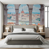 Budapest Vista Arches Wall Mural