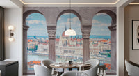 Budapest Vista Arches Wall Mural