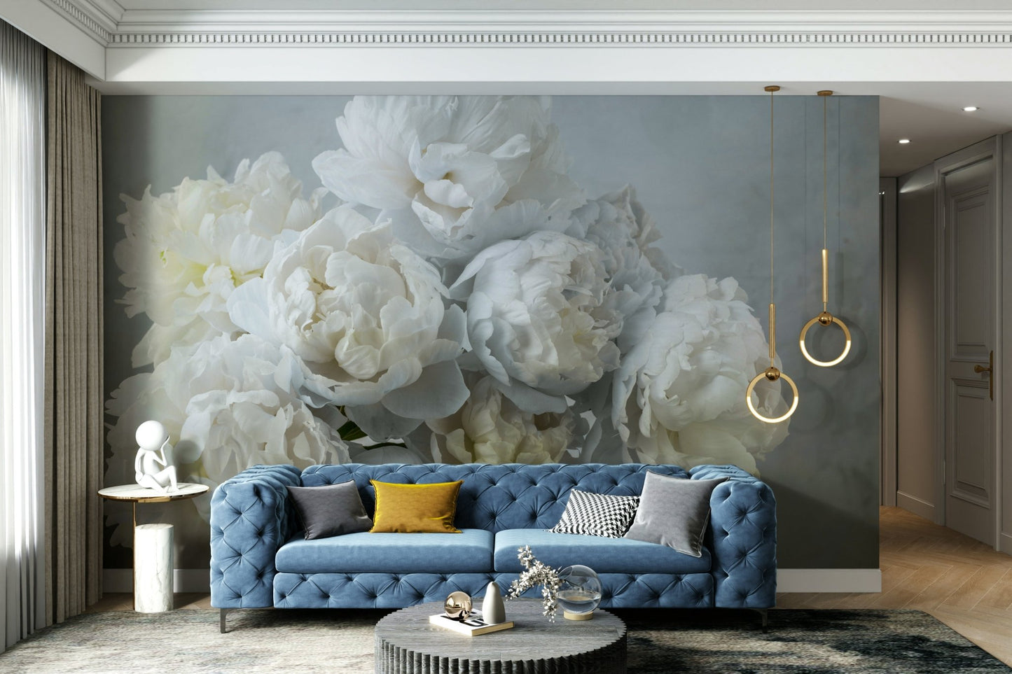 Elegant floral wallpaper for walls
