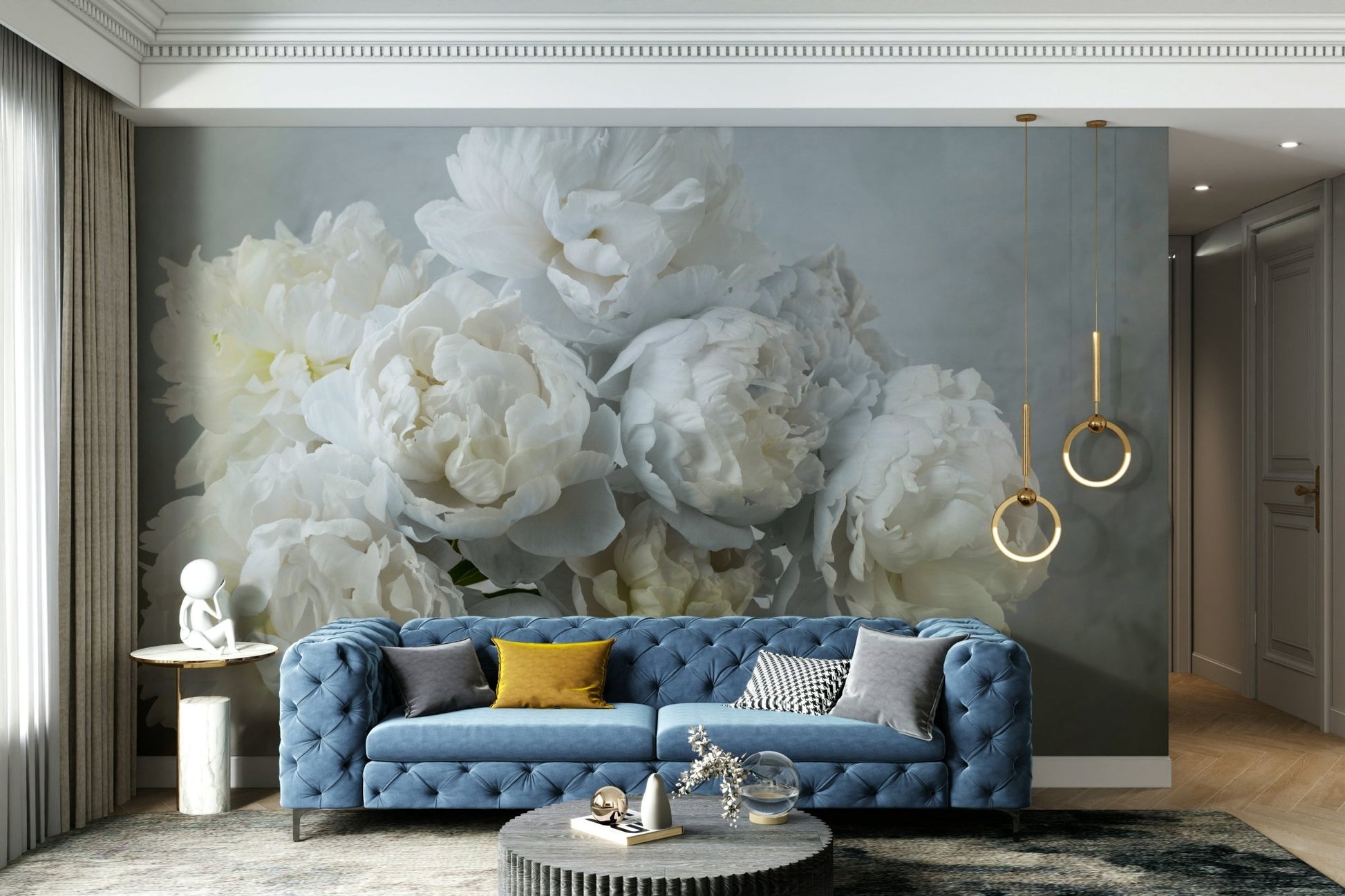 Elegant floral wallpaper for walls
