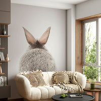 Bunny Tail Wall Mural with soft pastel bunny tails and gentle texture.

