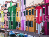 Bedroom wall covering Burano Colors happy colorful village.