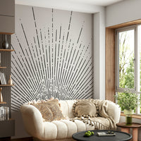 Minimal sunburst pattern wall decor

