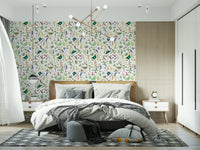 Watercolor Butterfly And Blooms elegant wall design