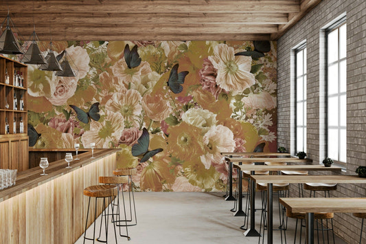 Butterfly Garden Bloom Wall Mural -2605244